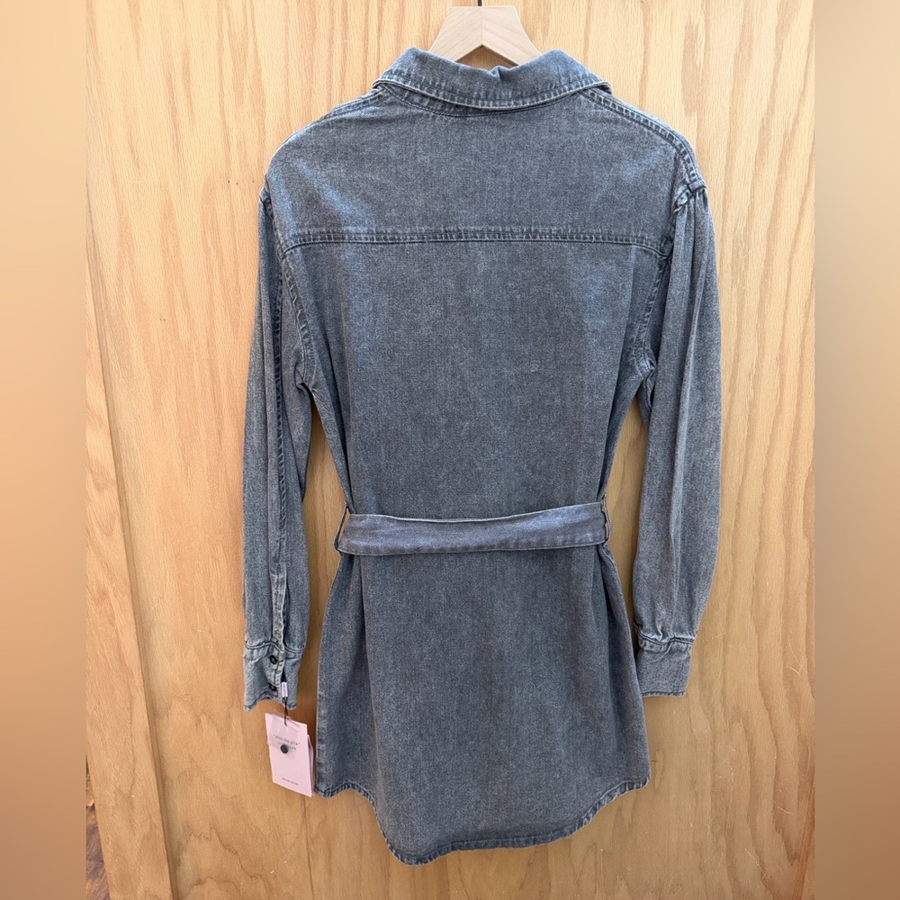 Avec Les Filles denim shirt dress in a washed black NWT - Picture 7 of 7